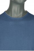 REPABLO modrý svetr s šedým lemováním